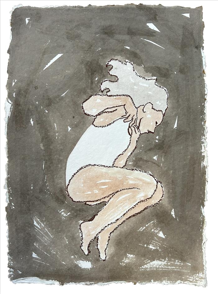 Ultima opera riga 4: Valerio Berrruti, Lilith, 2025, tecnica mista su carta, mixed media on paper, 60,0 x 43,0 cm, BERCT1681